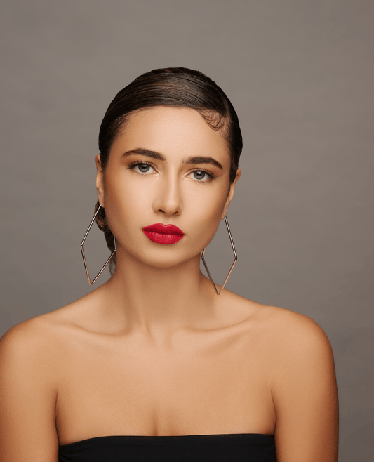 Rhombus Shaped Style Hoop Earrings - Fatisha Boutique
