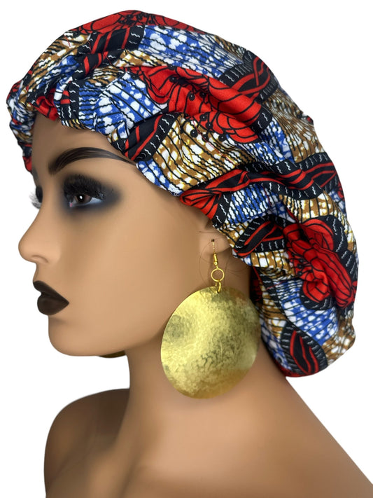Satin Silk Double Layered Ankara Bonnet Caps - Fatisha Boutique