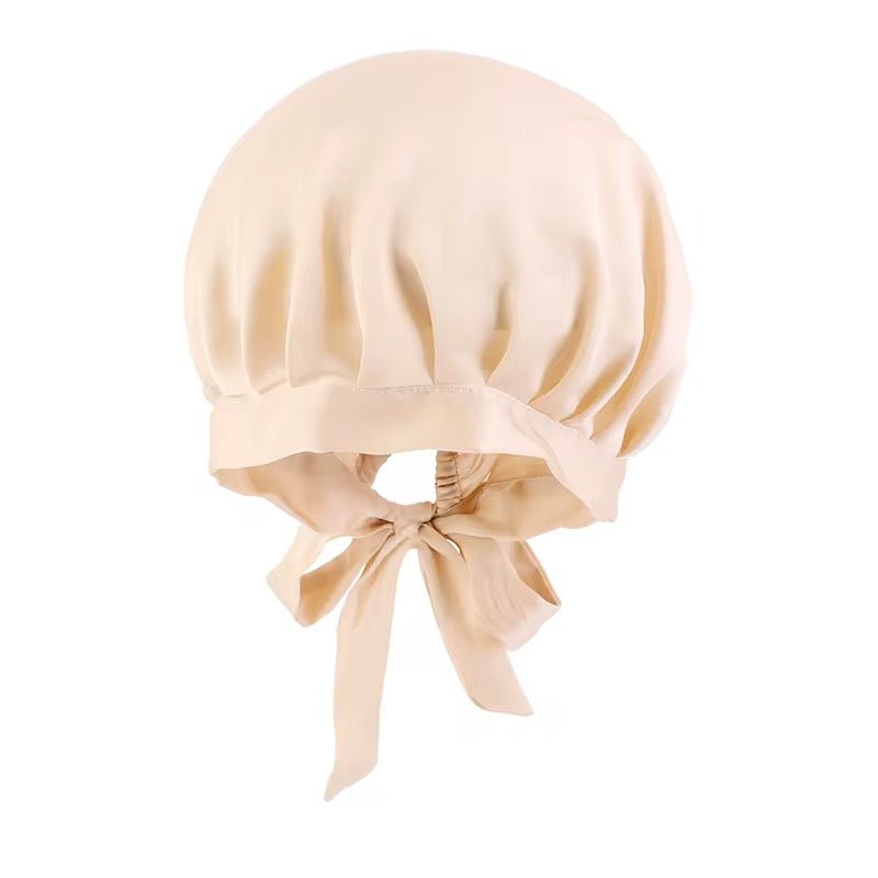 Satin Silk Single Layered Stylish Bonnet Cap with Ties for Hair Protection - Fatisha Boutique