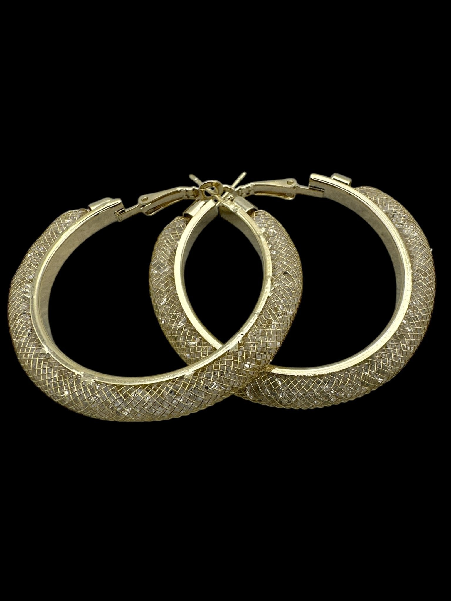 Shimmer Elegant Hoop Earrings – Gold & Silver - Fatisha Boutique