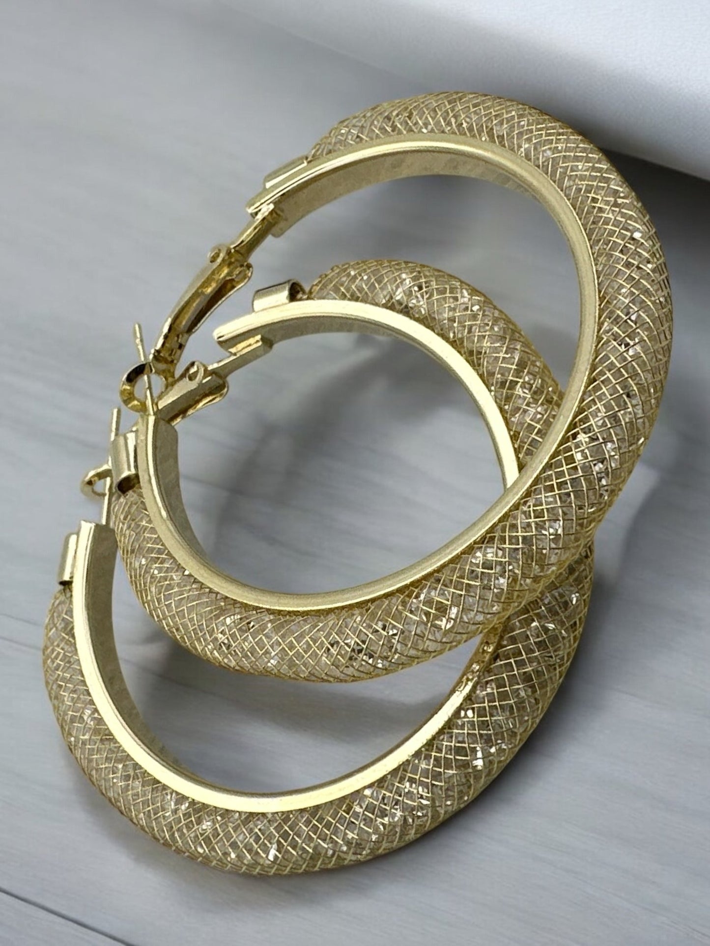 Shimmer Elegant Hoop Earrings – Gold & Silver - Fatisha Boutique