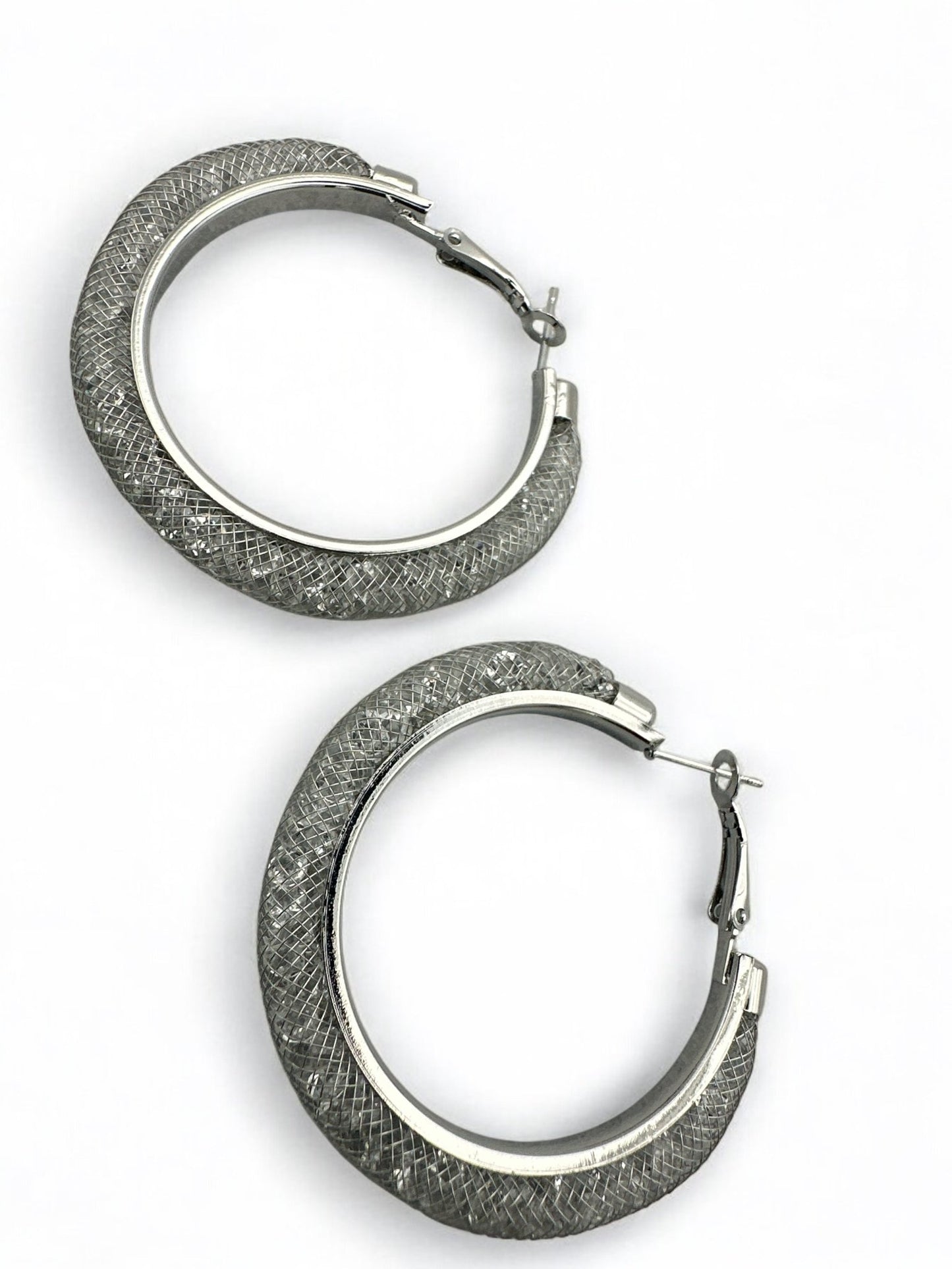 Shimmer Elegant Hoop Earrings – Gold & Silver - Fatisha Boutique