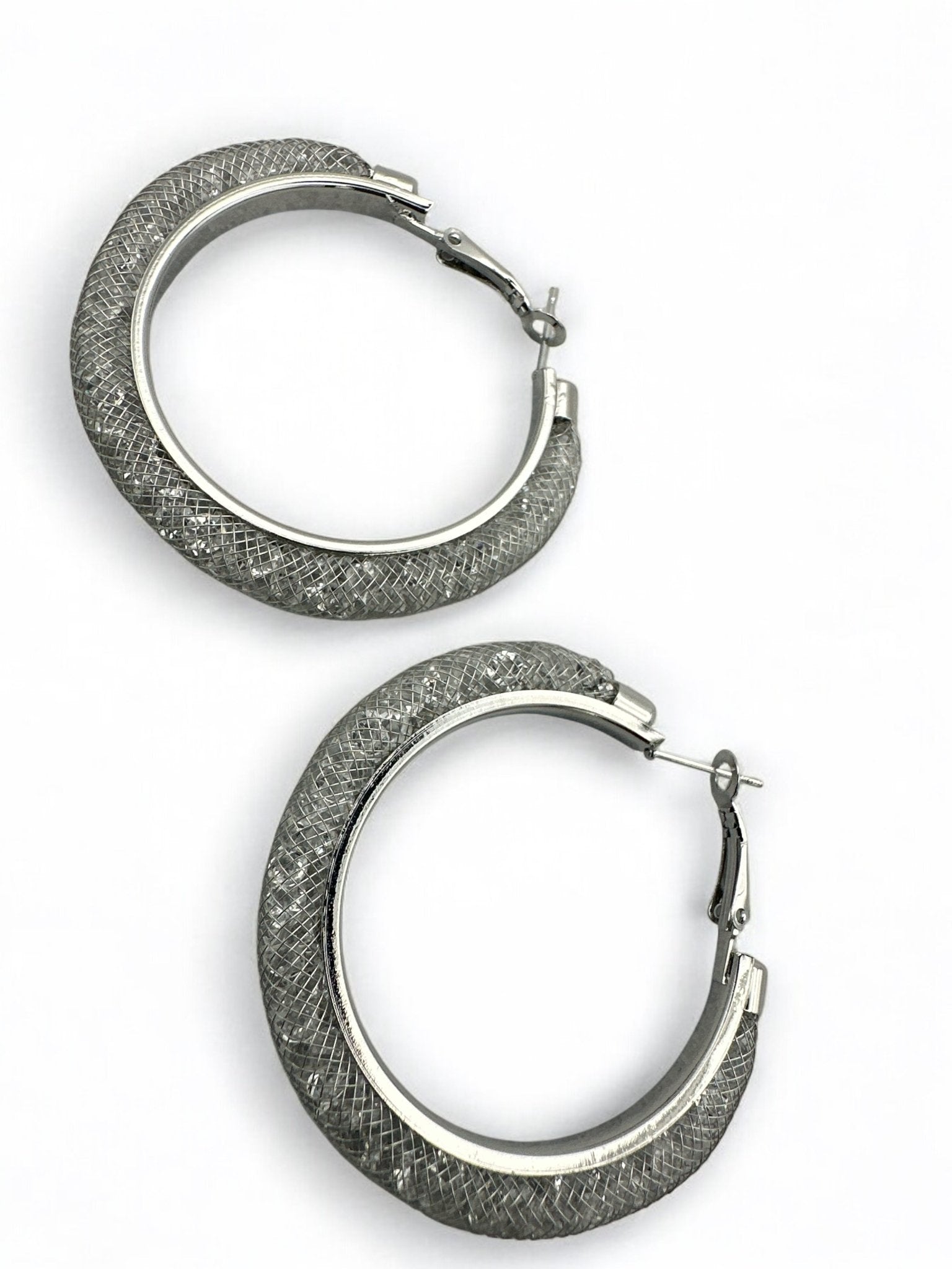 Shimmer Elegant Hoop Earrings – Gold & Silver - Fatisha Boutique