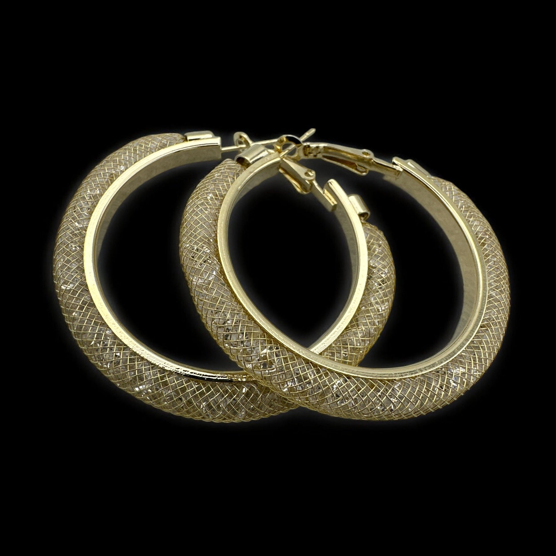 Shimmer Elegant Hoop Earrings – Gold & Silver - Fatisha Boutique