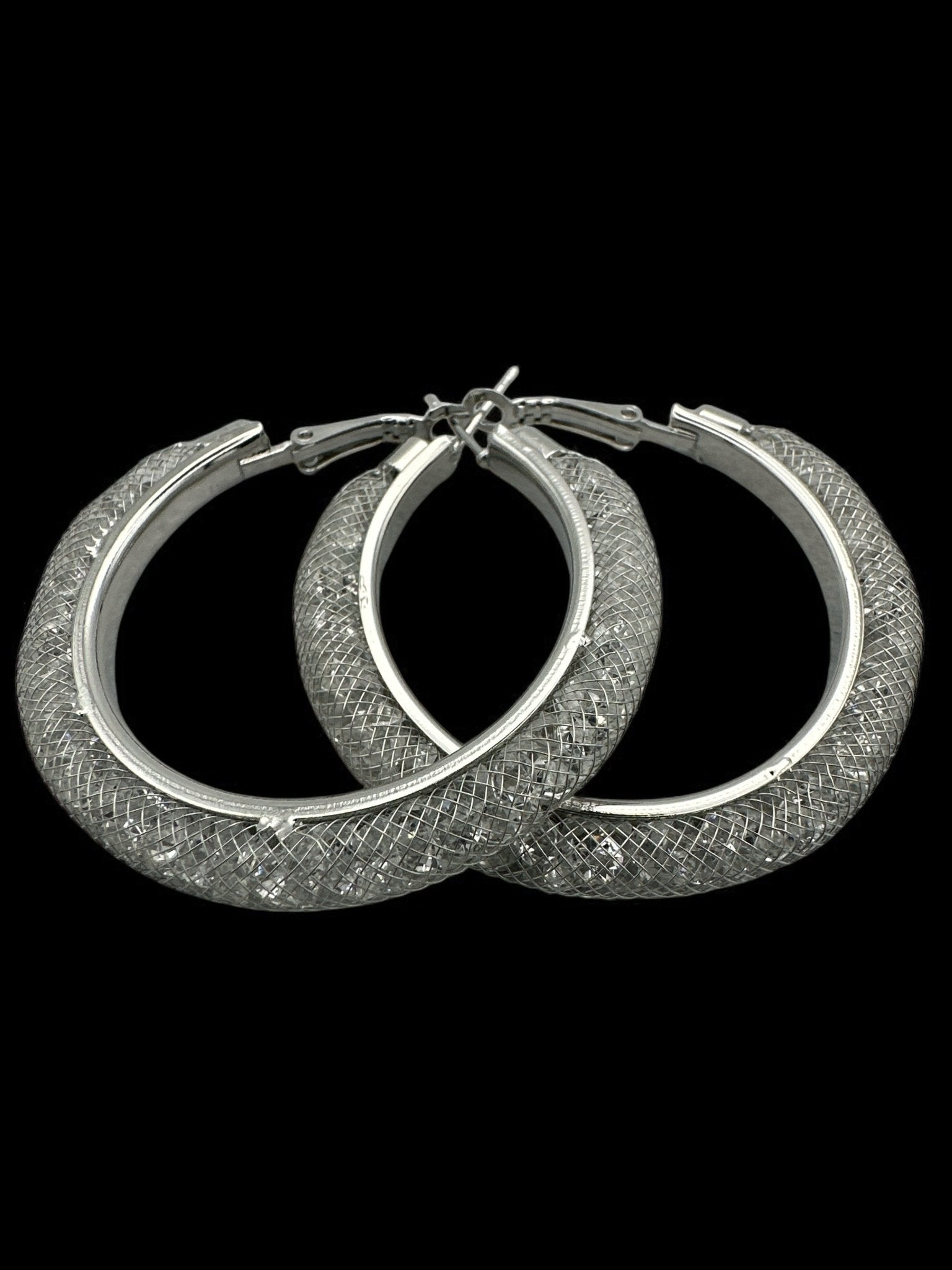 Shimmer Elegant Hoop Earrings – Gold & Silver - Fatisha Boutique