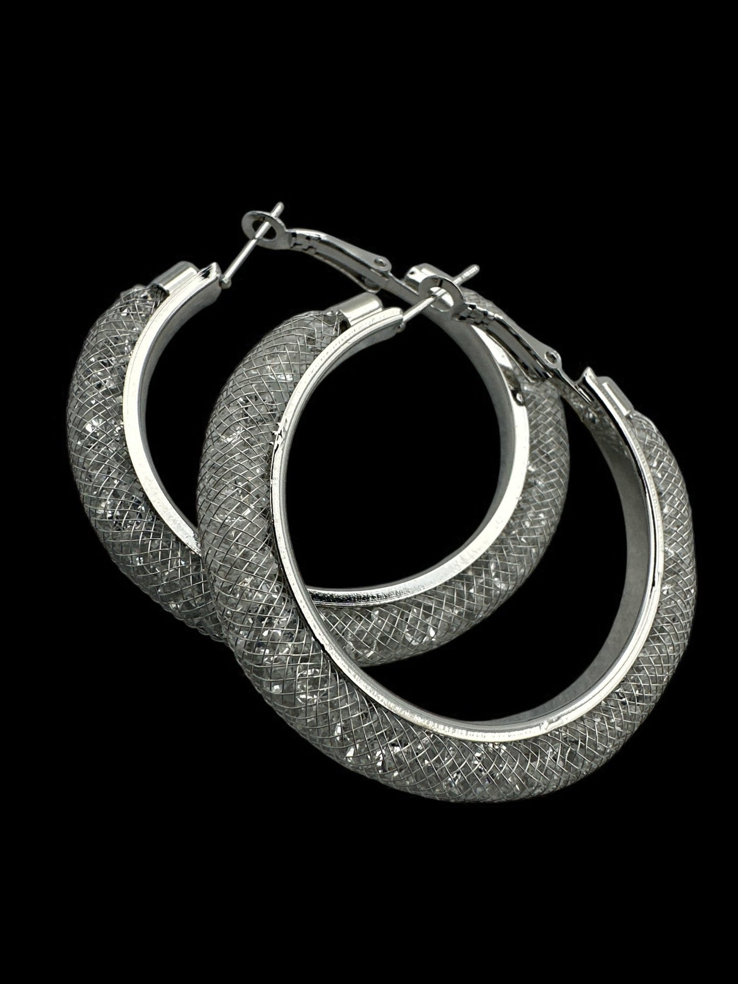 Shimmer Elegant Hoop Earrings – Gold & Silver - Fatisha Boutique