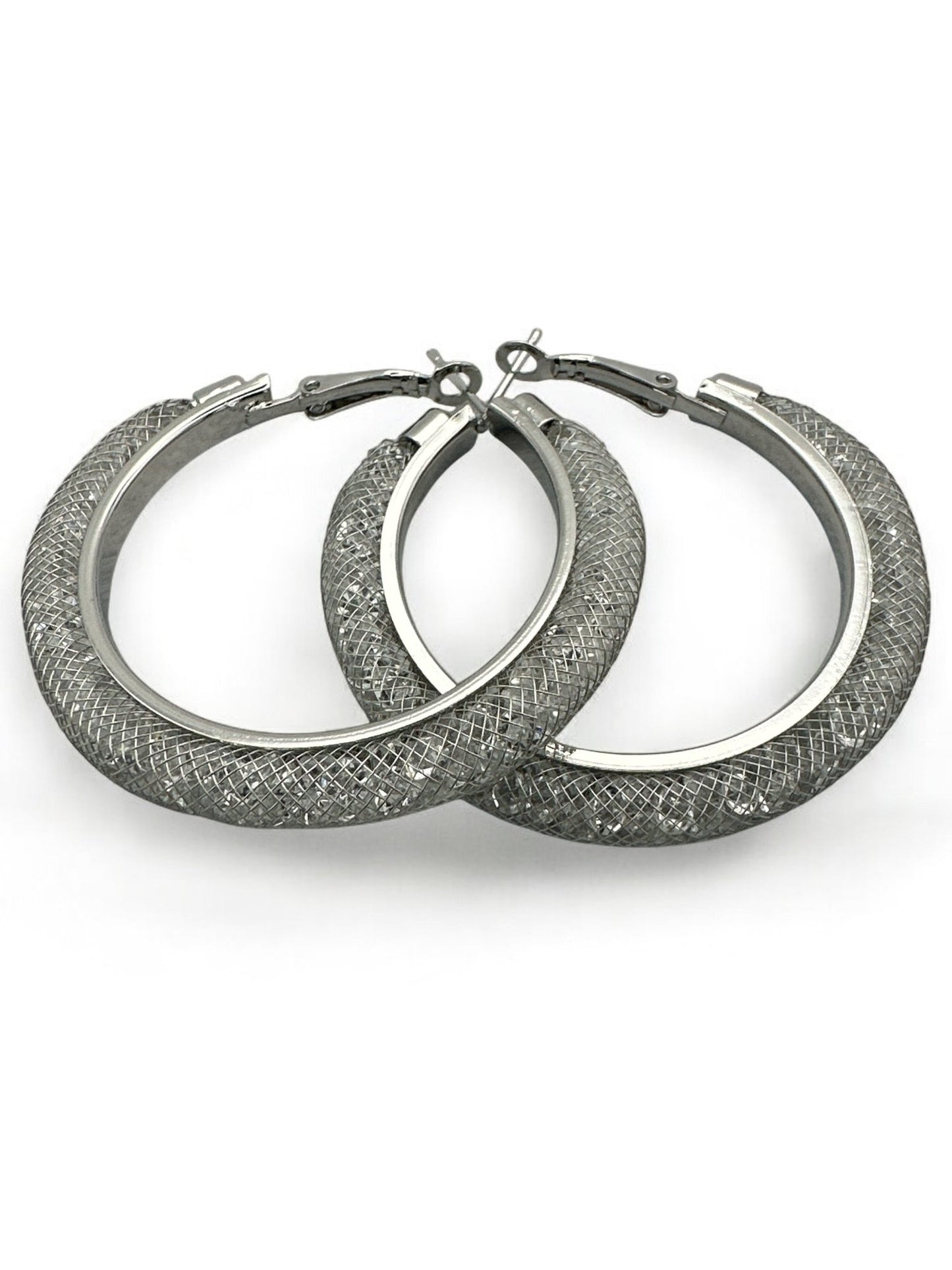 Shimmer Elegant Hoop Earrings – Gold & Silver - Fatisha Boutique