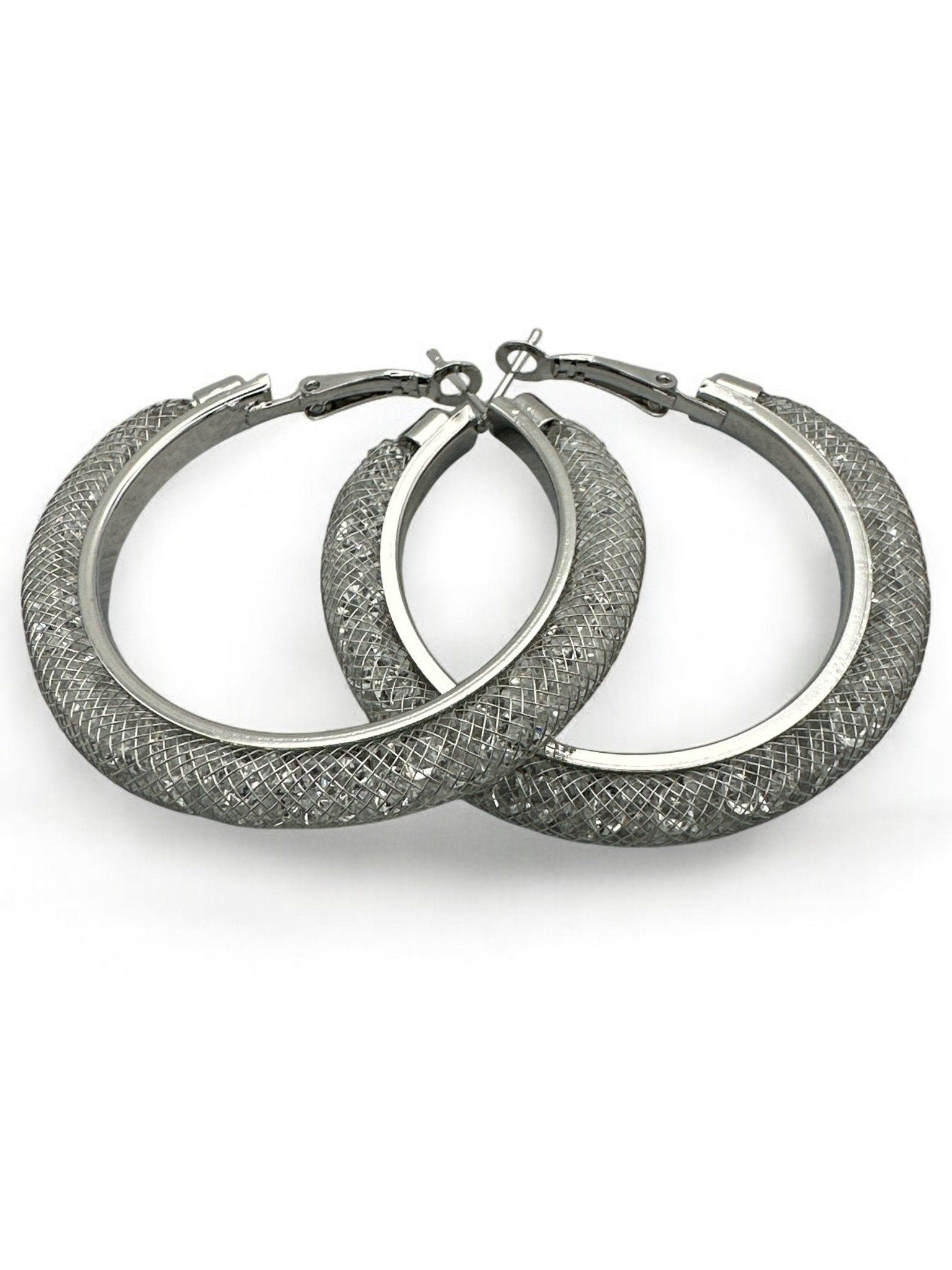 Shimmer Elegant Hoop Earrings – Gold & Silver - Fatisha Boutique