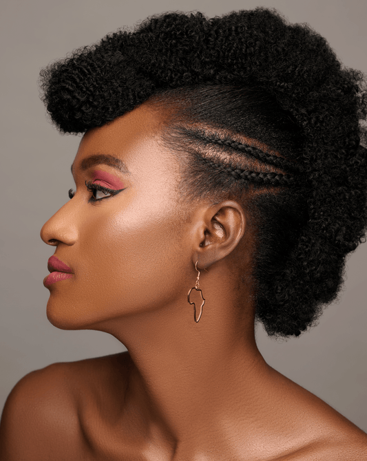 Small Lightweight Stainless Steel African Map Dangle Earrings - Fatisha Boutique