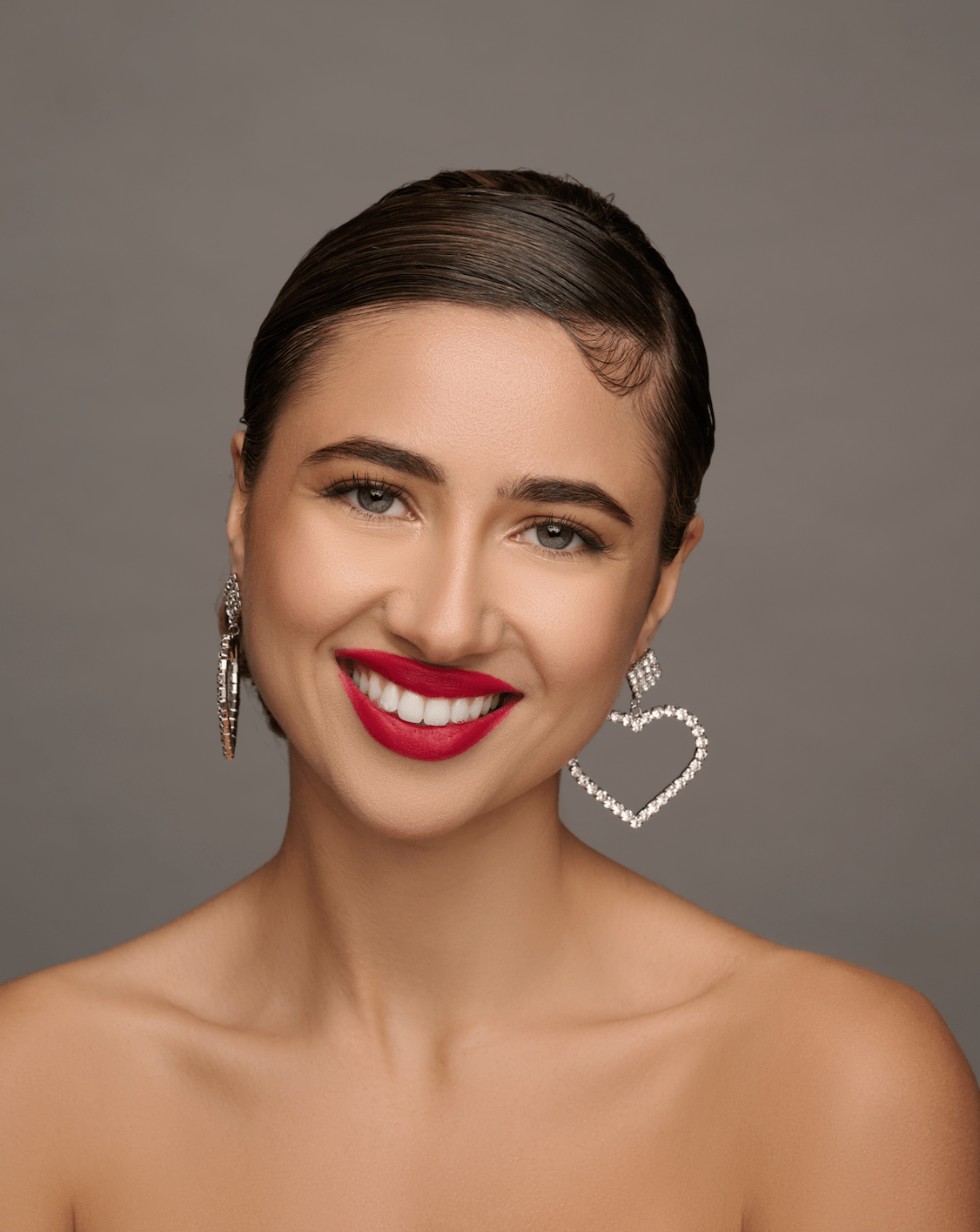 Sparkling Heart Crystal Dangle Earrings - Fatisha Boutique