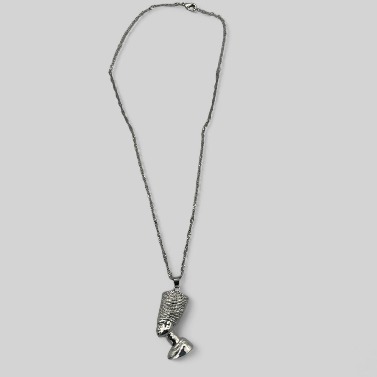 Stainless Steel Ancient Egyptian Queen Nefertiti Pendant Necklace | Gold - Tone Statement Jewellery - Fatisha Boutique