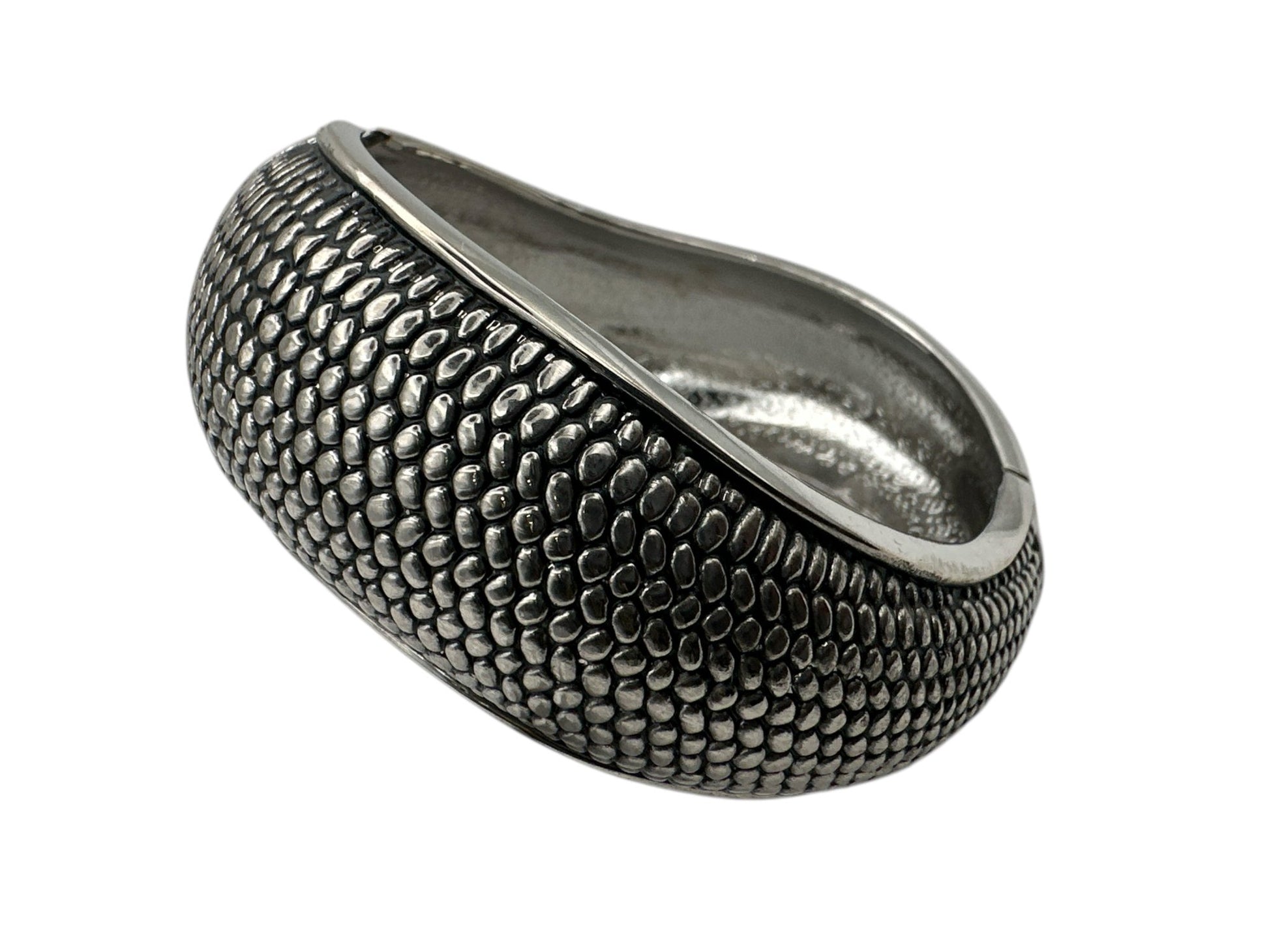 Statement Cuff Bangles – Textured Silver & Gold Bracelets - Fatisha Boutique