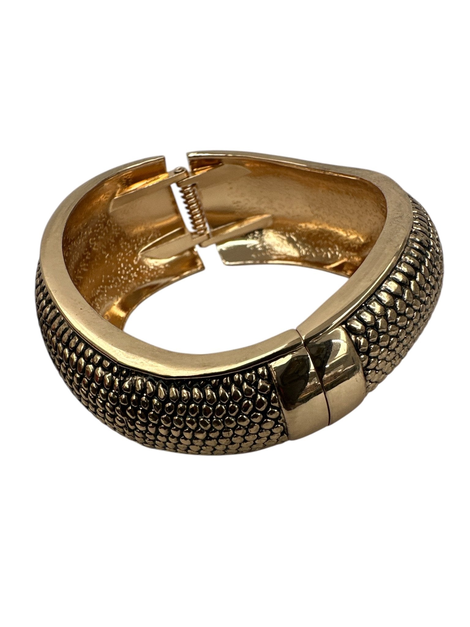 Statement Cuff Bangles – Textured Silver & Gold Bracelets - Fatisha Boutique