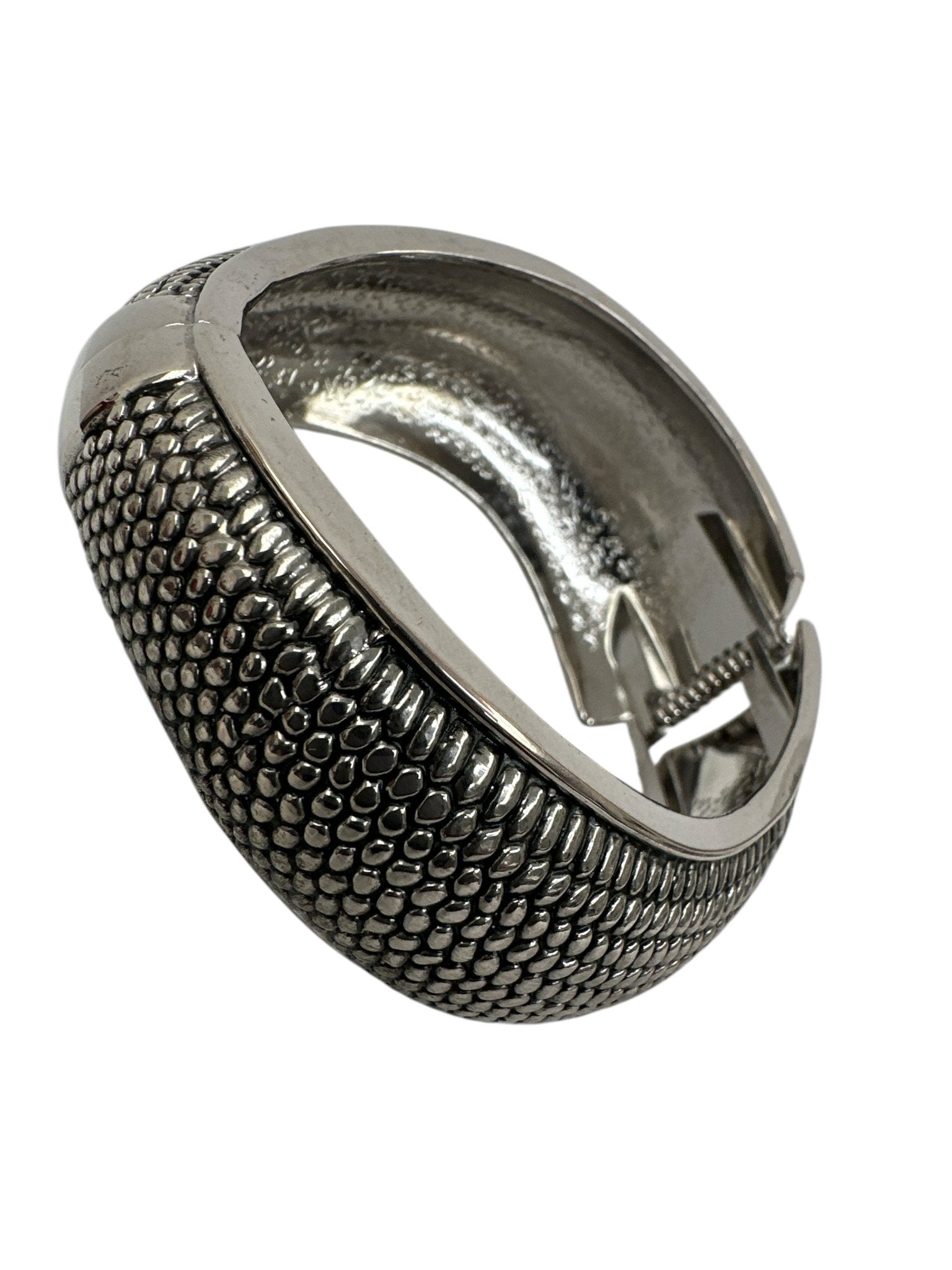 Statement Cuff Bangles – Textured Silver & Gold Bracelets - Fatisha Boutique