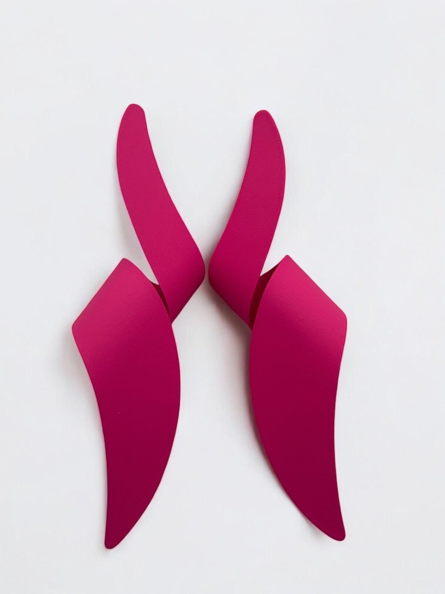 Twisted Spiral Metal Statement Earrings – Bold Colourful Design - Fatisha Boutique