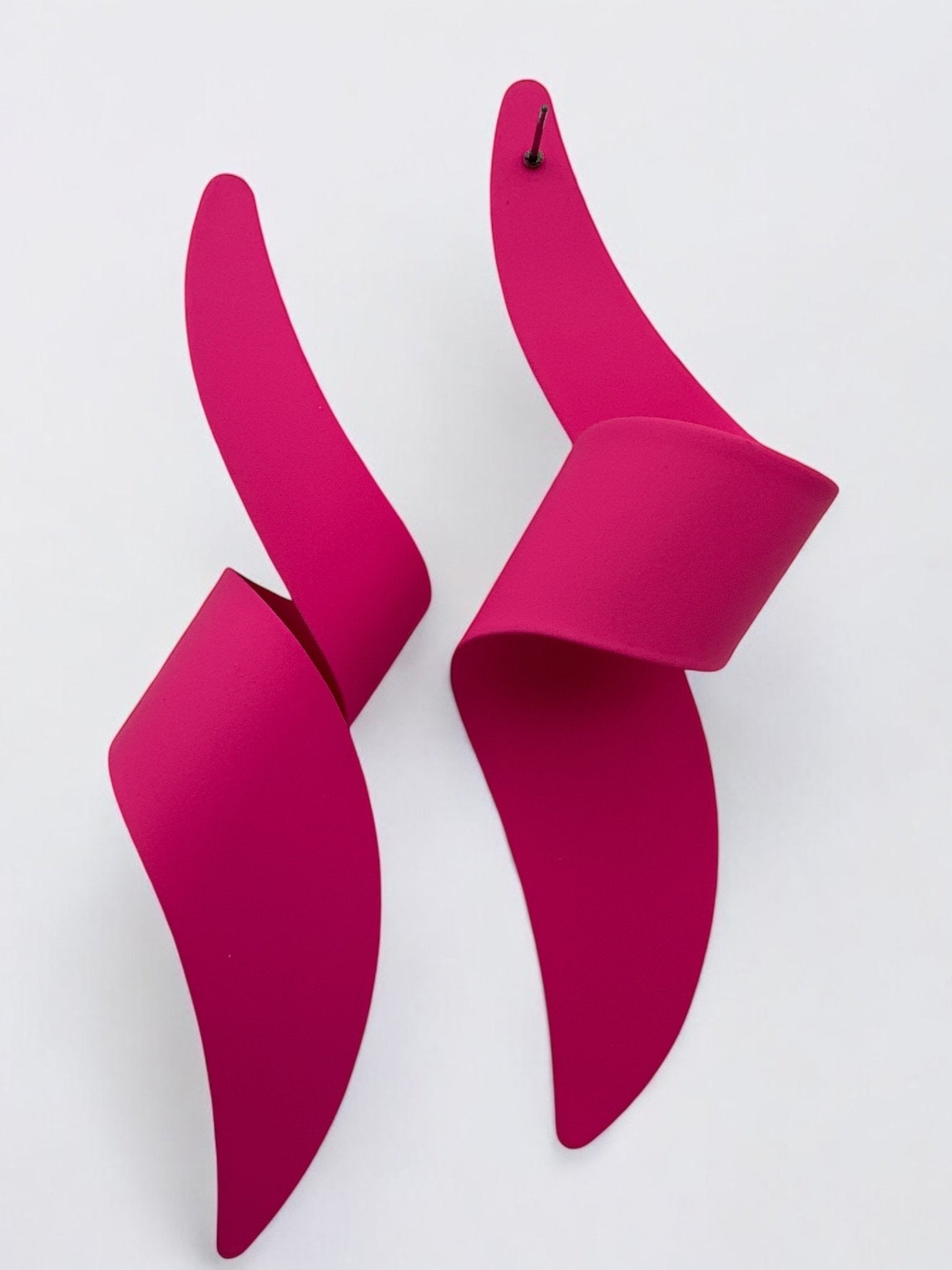 Twisted Spiral Metal Statement Earrings – Bold Colourful Design - Fatisha Boutique