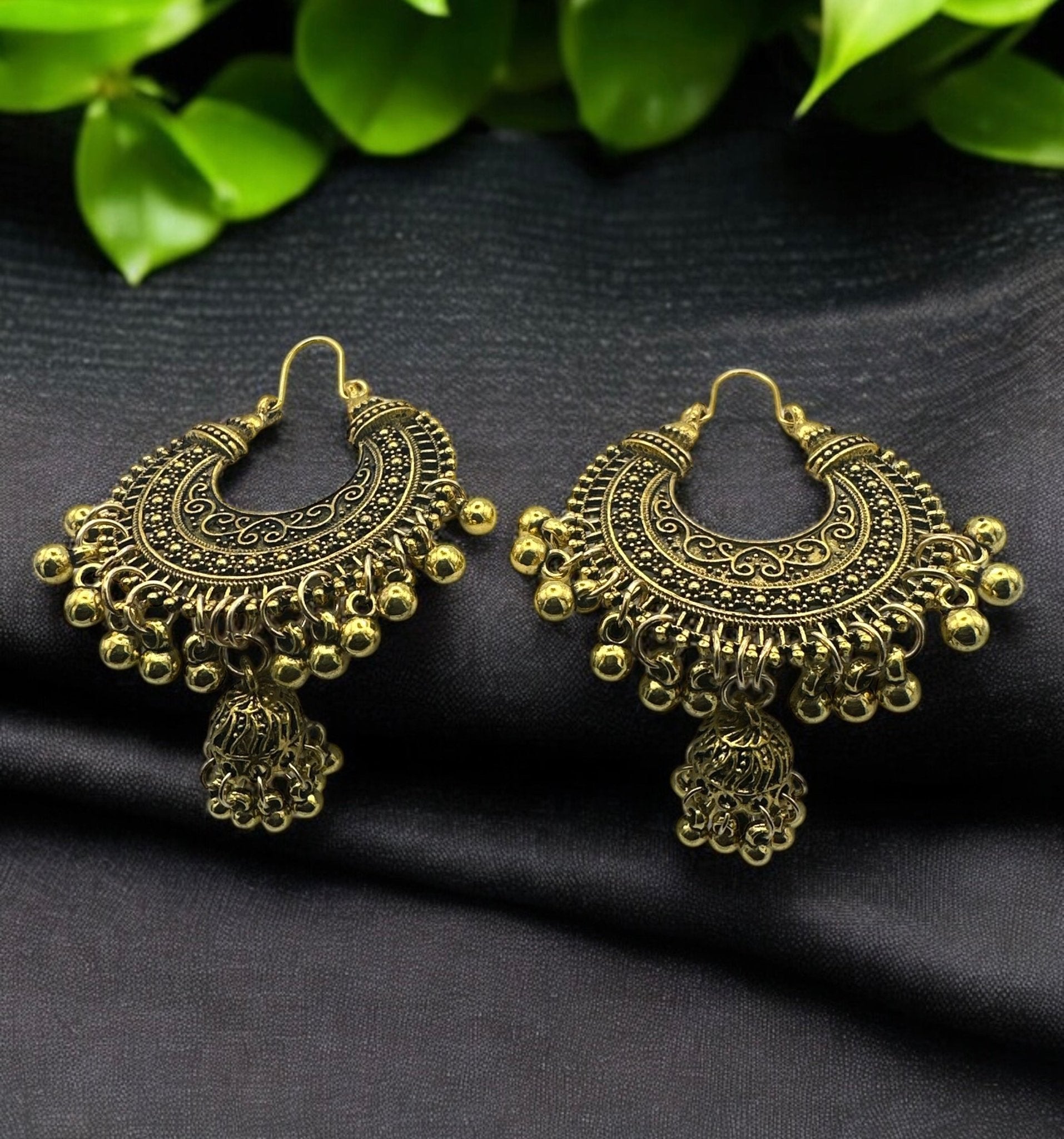 Vintage Antique Boho Jhumka Dangle EthnicEarrings - Fatisha Boutique