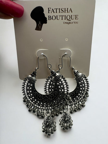 Vintage Antique Boho Jhumka Dangle EthnicEarrings - Fatisha Boutique