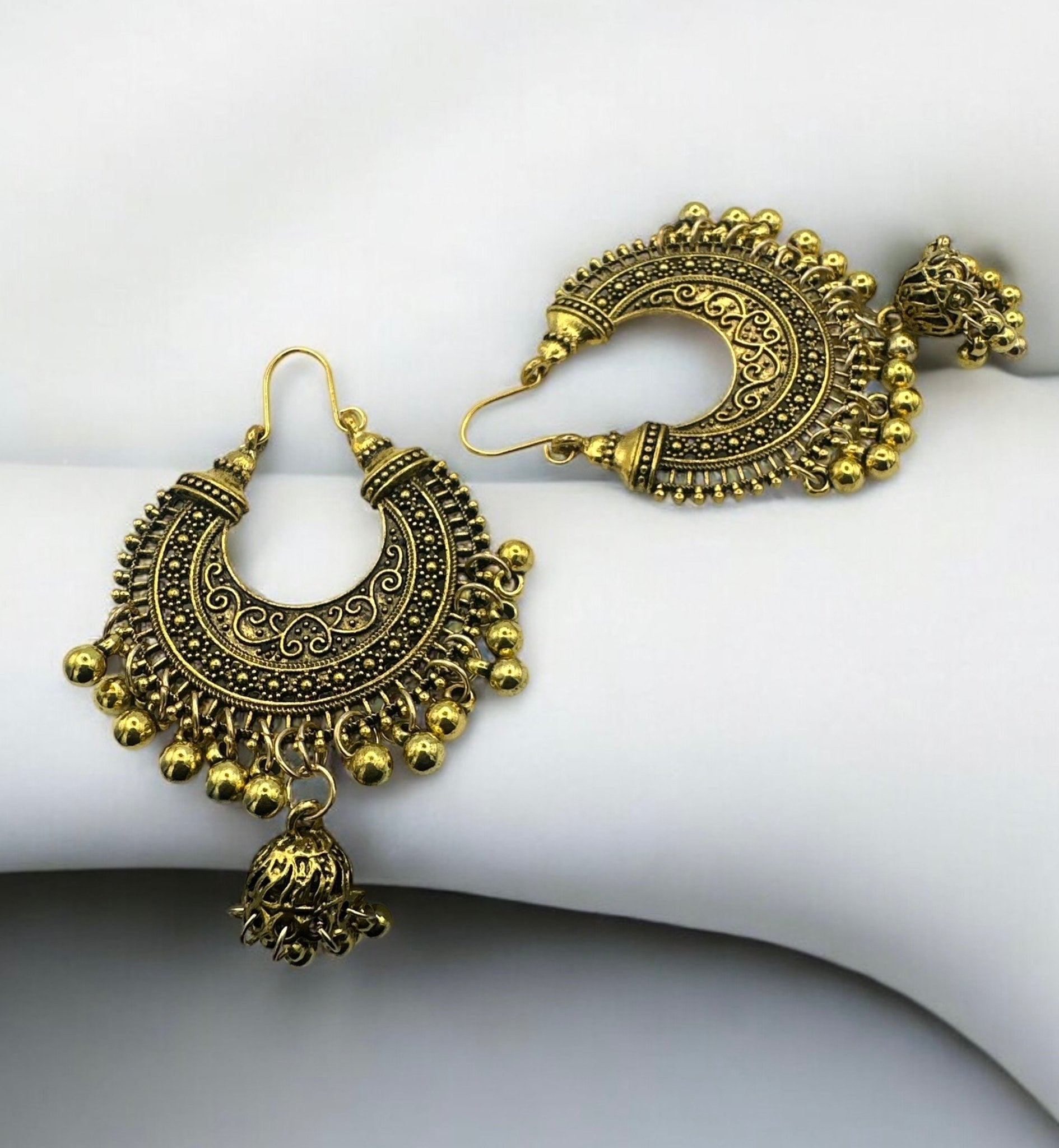 Vintage Antique Boho Jhumka Dangle EthnicEarrings - Fatisha Boutique