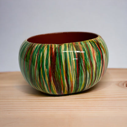 Wide Chunky Hand Painted Ethnic Wooden Bangle Bracelets - Fatisha Boutique