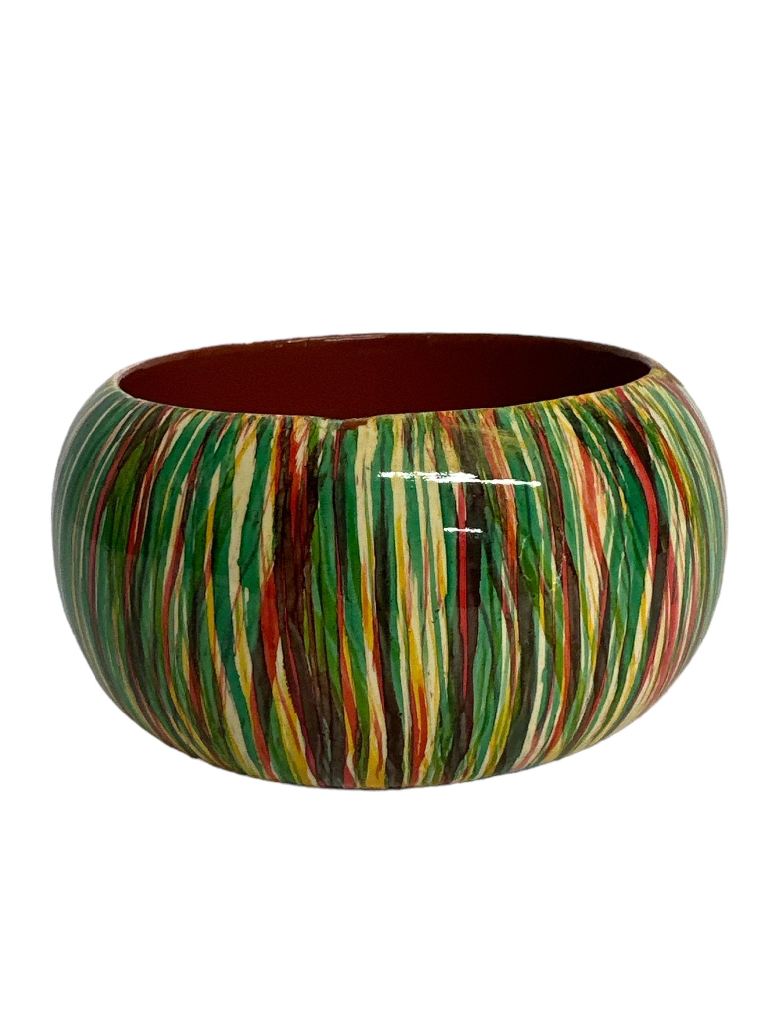 Wide Chunky Hand Painted Ethnic Wooden Bangle Bracelets - Fatisha Boutique
