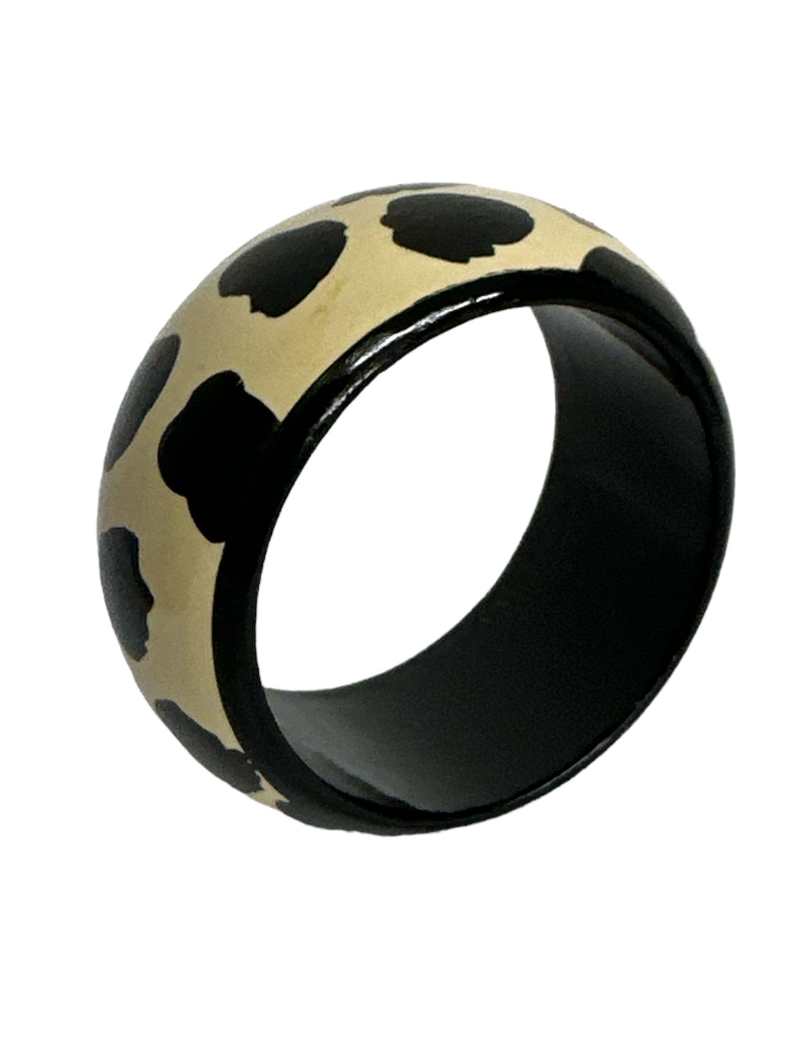 Wide Chunky Hand Painted Ethnic Wooden Bangle Bracelets - Fatisha Boutique