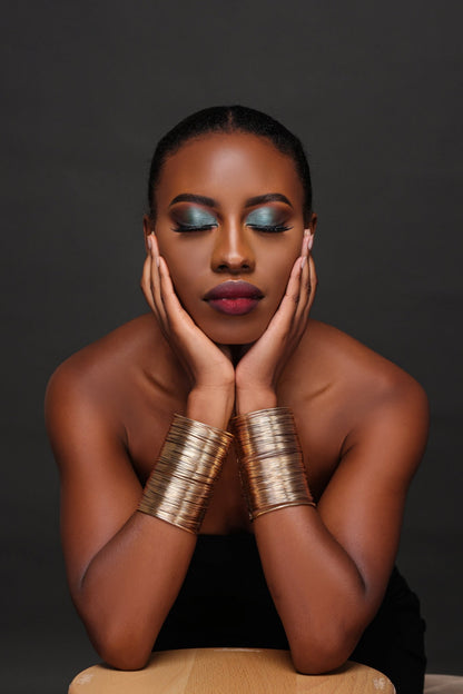 Wide Wire Cuff Bangles - Gold & Silver Statement Bracelets - Fatisha Boutique