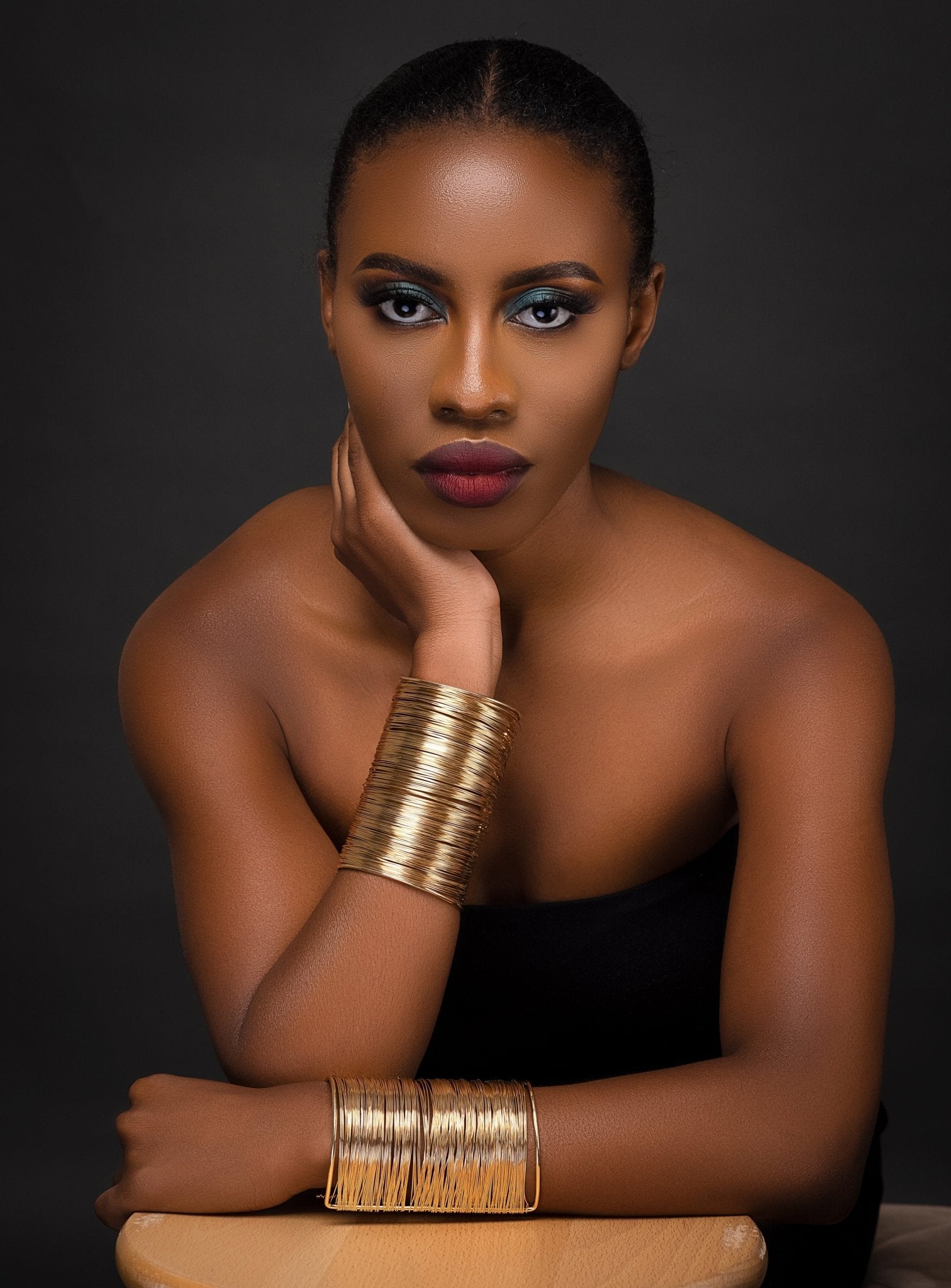 Wide Wire Cuff Bangles - Gold & Silver Statement Bracelets - Fatisha Boutique