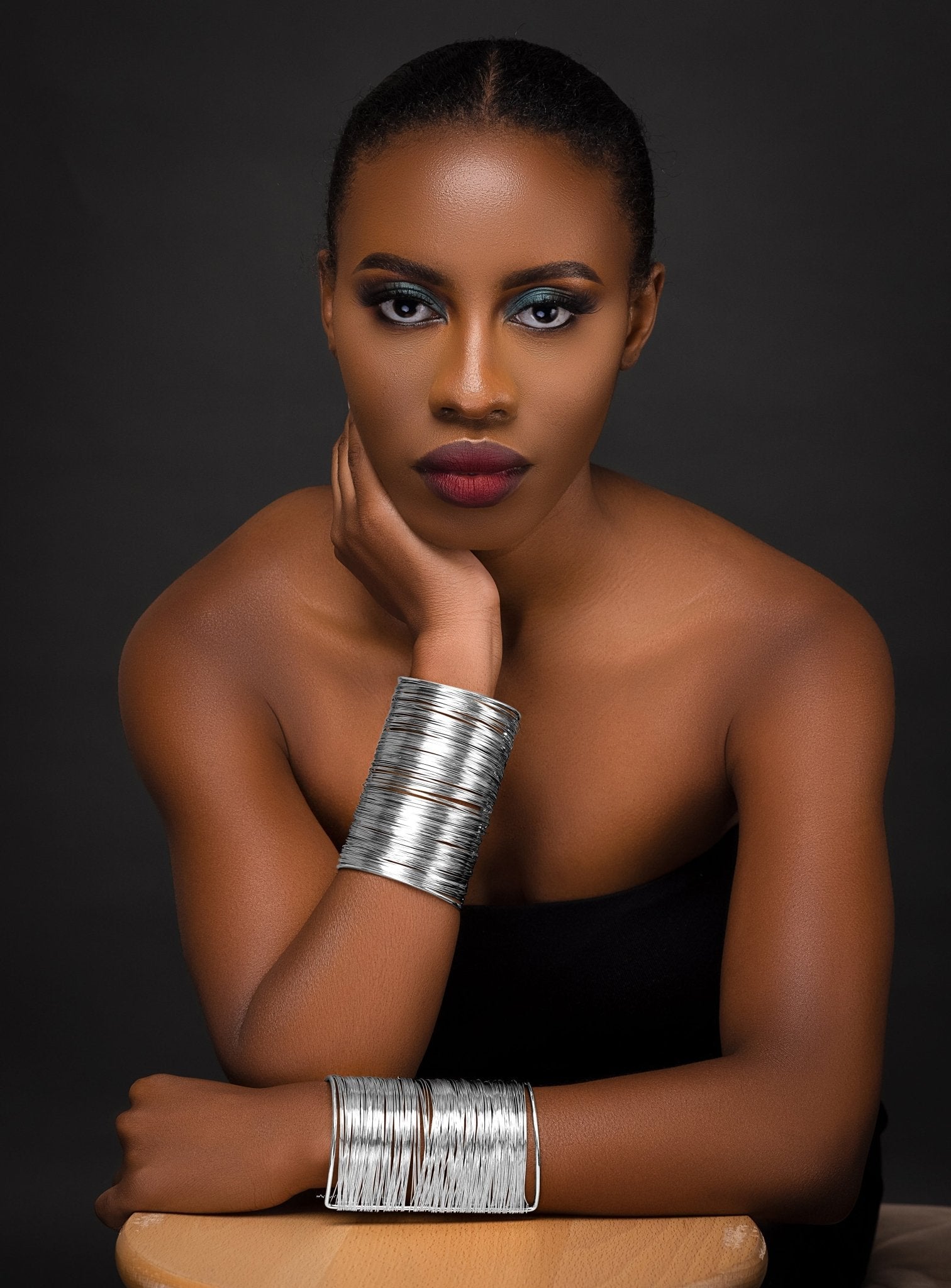 Wide Wire Cuff Bangles - Gold & Silver Statement Bracelets - Fatisha Boutique