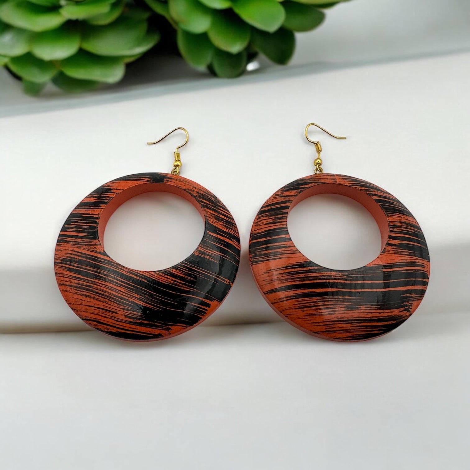Wooden Dangle Ethnic Earrings - Fatisha Boutique