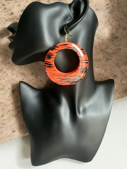 Wooden Dangle Ethnic Earrings - Fatisha Boutique