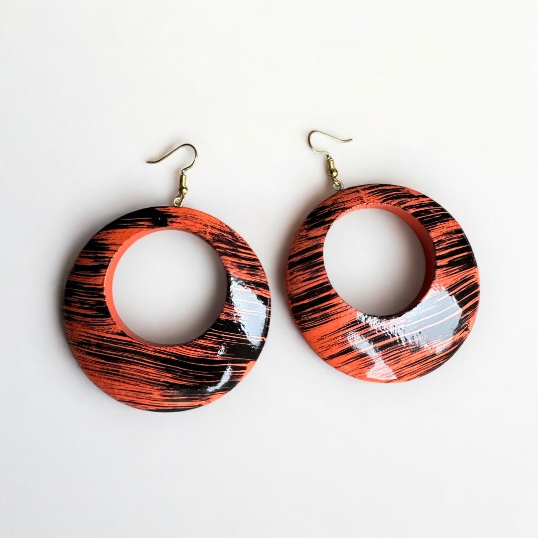 Wooden Dangle Ethnic Earrings - Fatisha Boutique