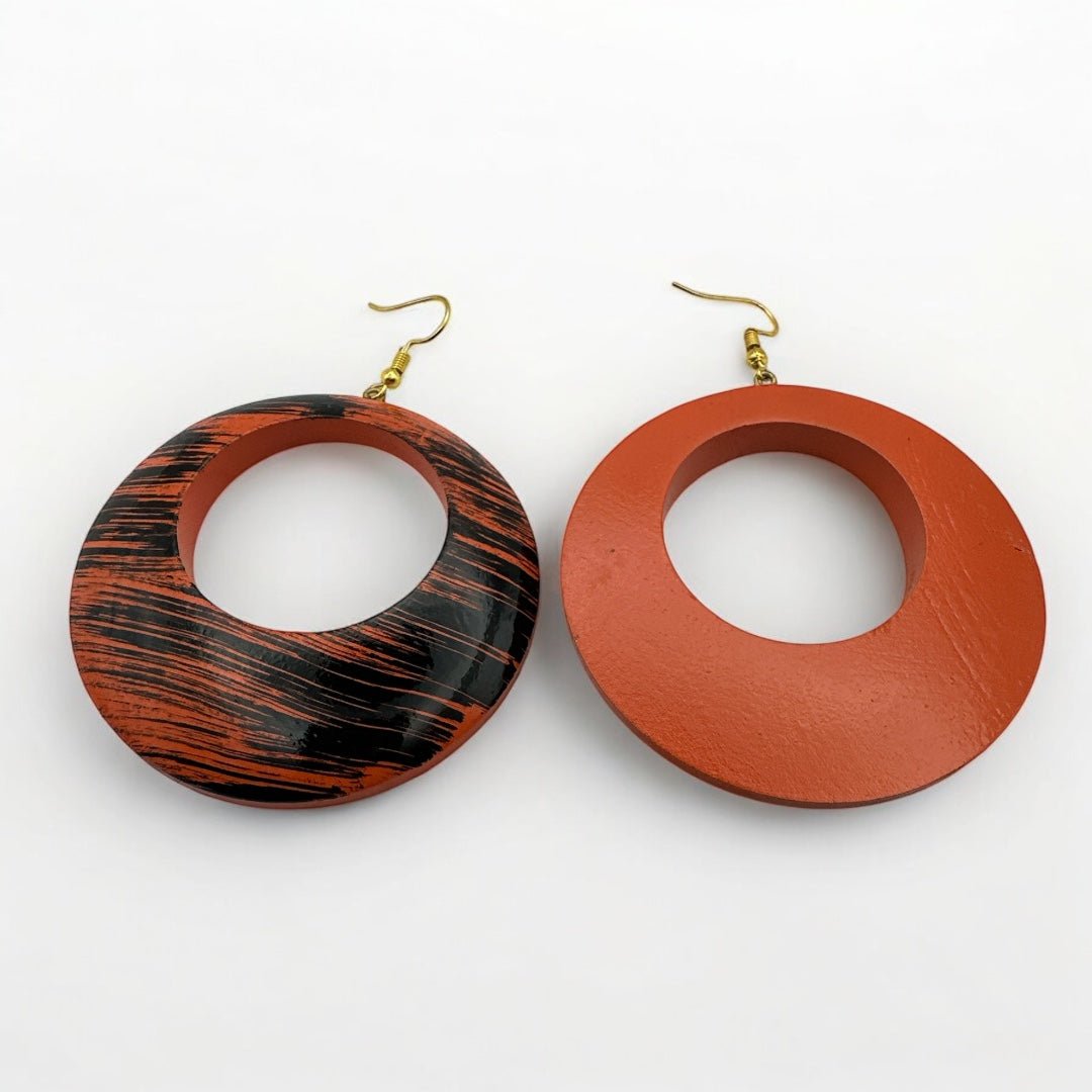 Wooden Dangle Ethnic Earrings - Fatisha Boutique