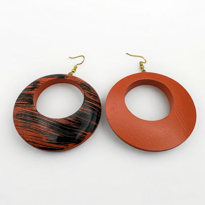 Wooden Dangle Ethnic Earrings - Fatisha Boutique