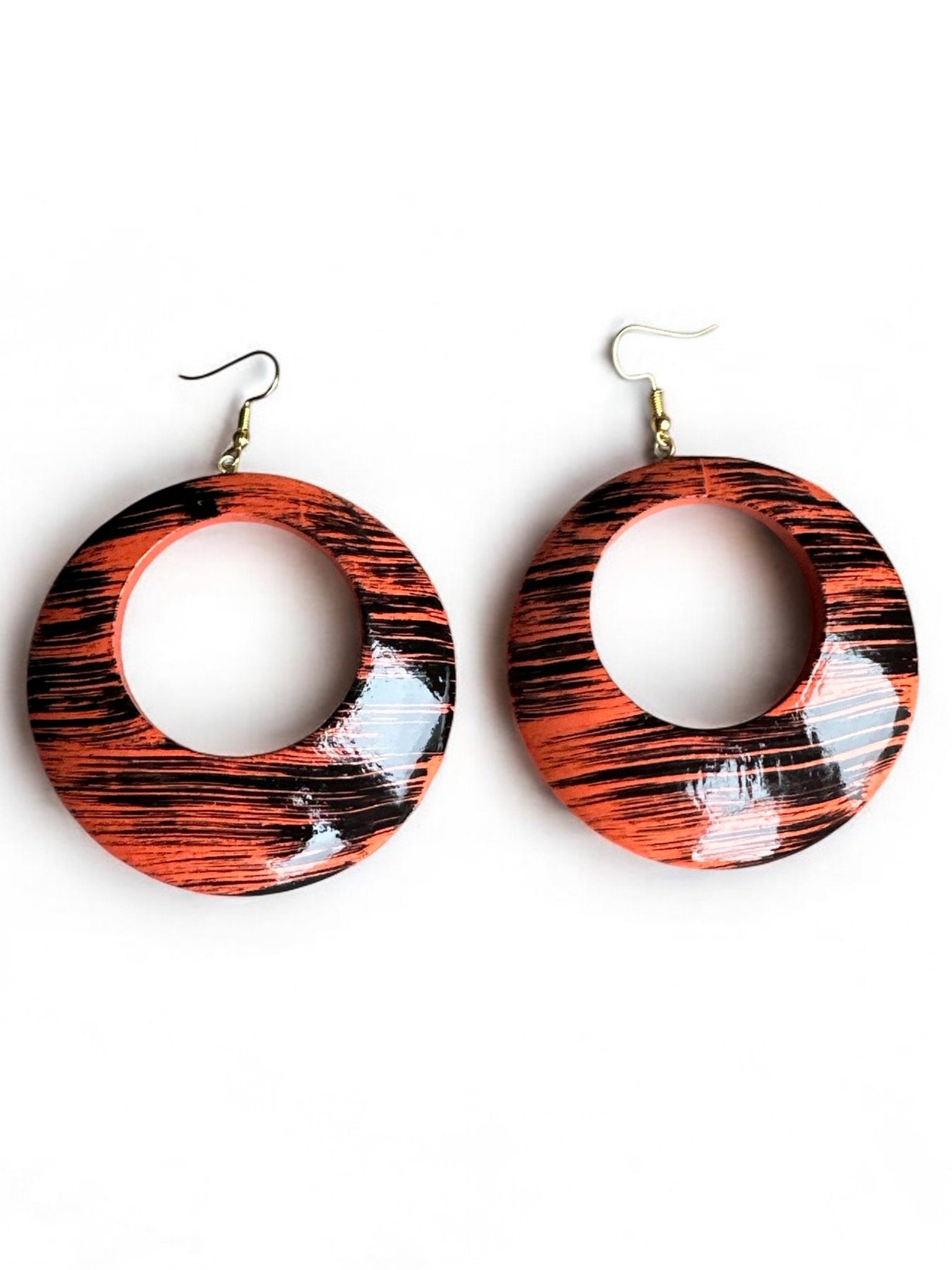 Wooden Dangle Ethnic Earrings - Fatisha Boutique