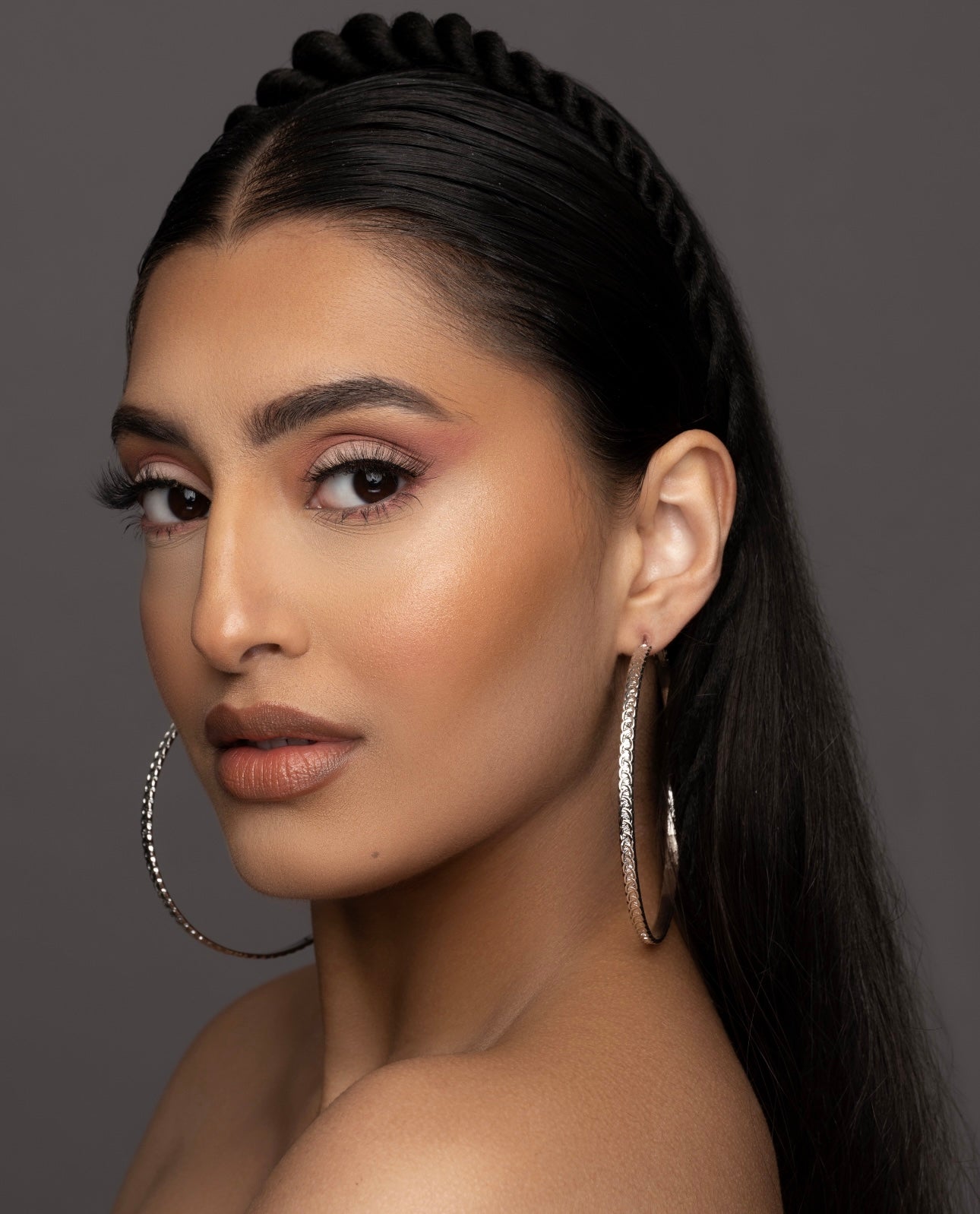 8CM Round Circle Statement Hoop Earrings - Fatisha Boutique