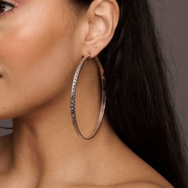 8CM Round Circle Statement Hoop Earrings - Fatisha Boutique