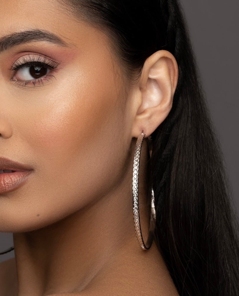 8CM Round Circle Statement Hoop Earrings - Fatisha Boutique