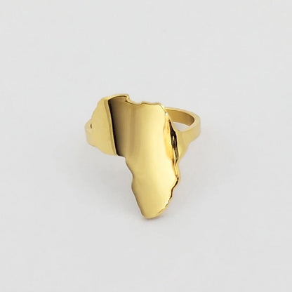 Adjustable Africa Map Stainless Steel Rings - Fatisha Boutique