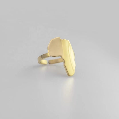 Adjustable Africa Map Stainless Steel Rings - Fatisha Boutique