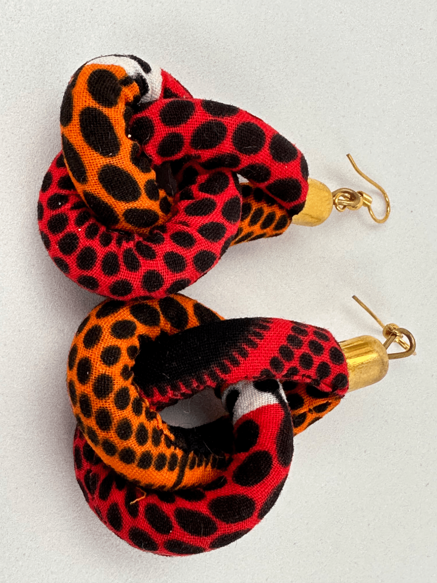 Ankara Print Fabric Dangle Knot Earrings - Fatisha Boutique
