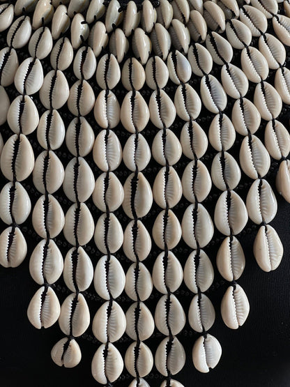 Authentic African Craftsmanship Cowrie Sea Shell Ethnic Collar Necklace - Fatisha Boutique