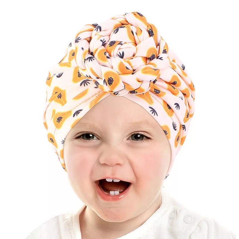 Babies Pre Tied Stretchable Turban Caps - Fatisha Boutique