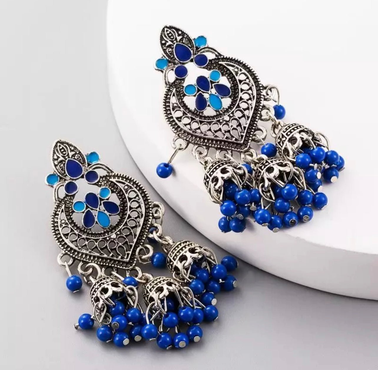 Bohemian Beaded Tassel Retro Tribal Dangle Earrings - Fatisha Boutique