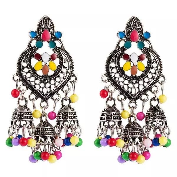 Bohemian Beaded Tassel Retro Tribal Dangle Earrings - Fatisha Boutique