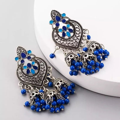 Bohemian Beaded Tassel Retro Tribal Dangle Earrings - Fatisha Boutique