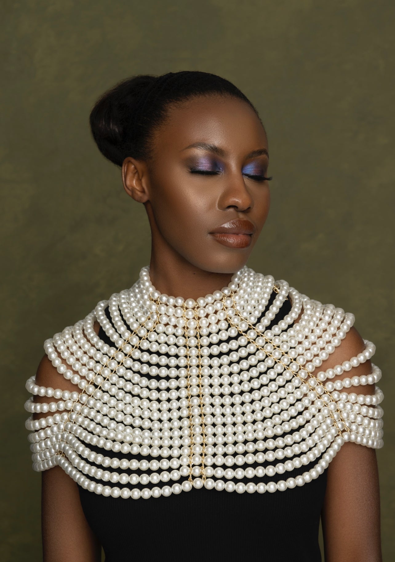 Boho Faux Pearls Collar Statement Chain Body Jewellery - Fatisha Boutique