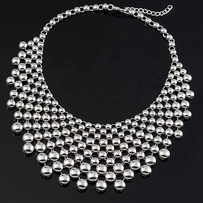 Collar Beaded Bib Statement Choker Necklace - Fatisha Boutique