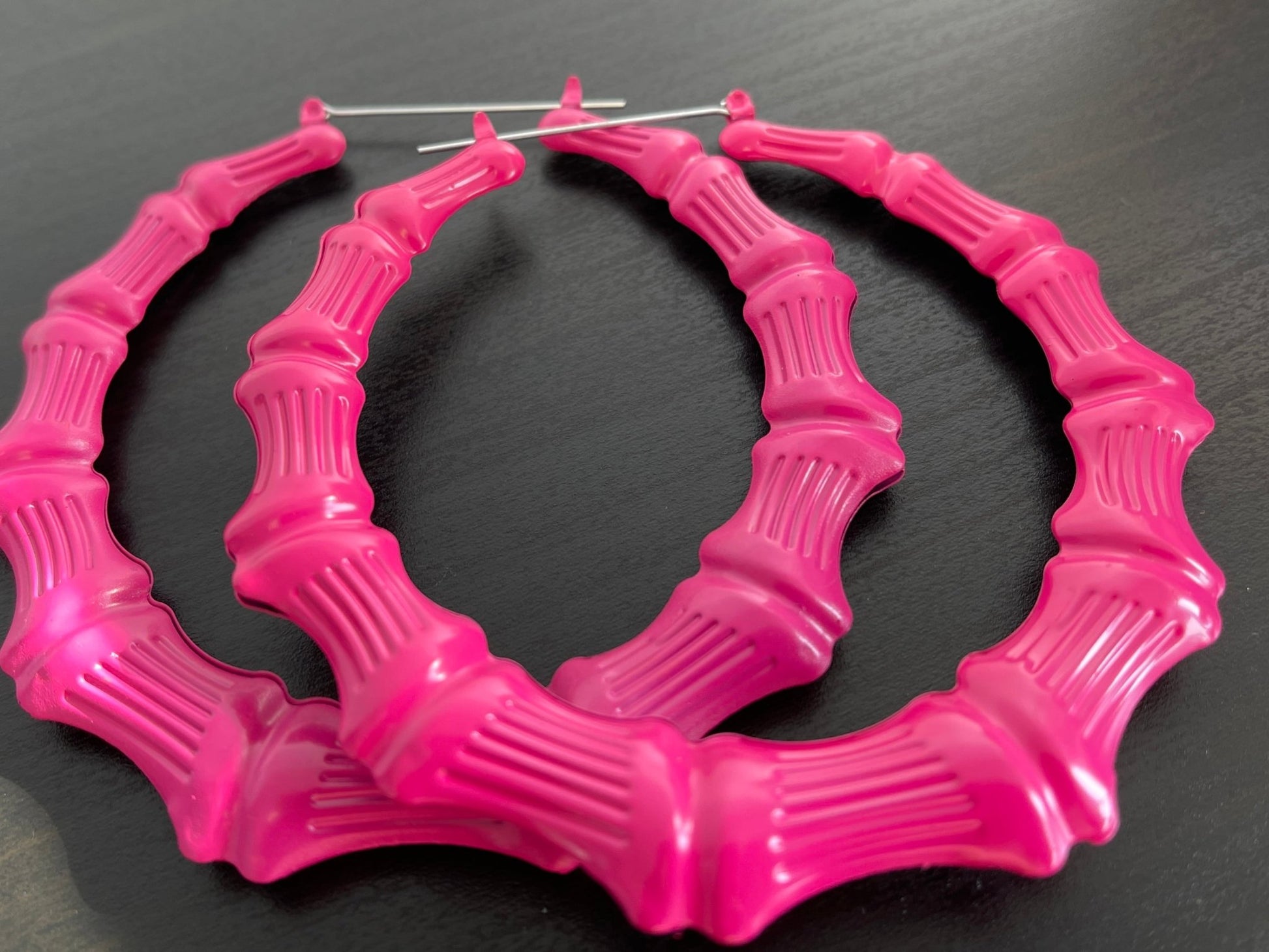 Colourful Punk Trendy Stylish Bamboo Hoop Earrings - Fatisha Boutique