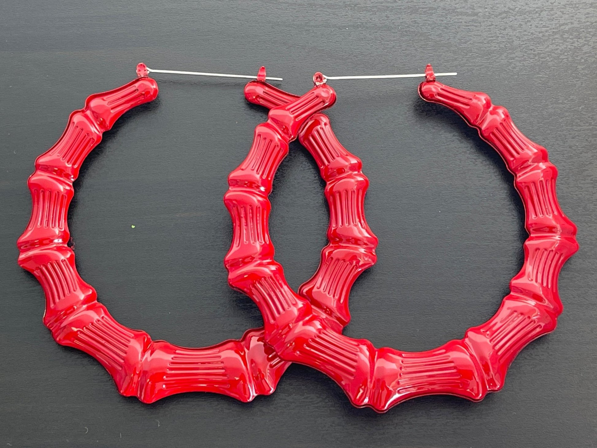 Colourful Punk Trendy Stylish Bamboo Hoop Earrings - Fatisha Boutique